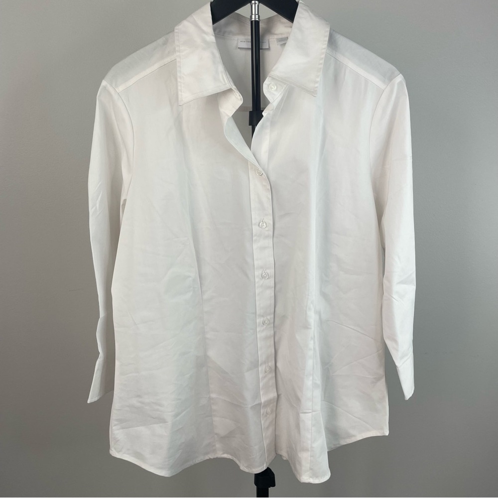 NY&Co Classic White Women's Button-Up Shirt‎ size XL NWT
